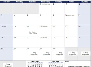 Tournament Calendar